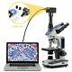 Swift 40x-2500x Trinocular Lab Compound Microscope Led W 20mp Usb Digital Camera