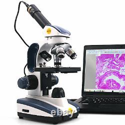 SWIFT Pro Student Compound Microscope 1000X Dual Light Lab Digital with USB Camera