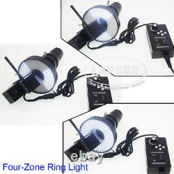 Stereo 3D + 2D 20-200X Zoom C-MOUNT Lens LED for Digital Video Microscope Camera