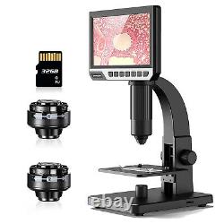 TOMLOV 7'' LCD Microscope 2000X Biological Microscope Magnifier for Kids Adults