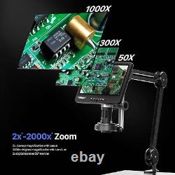 TOMLOV DM602 Flex Digital Soldering Microscope 2000x 10.1 Coin HDMI Microscope