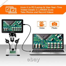 TOMLOV DM9 7 digital Microscope, 1200X LCD Microscope with 12MP CameraMetal OS