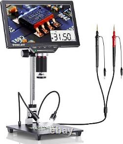 TOMLOV Digital Microscope 7 LCD Coin Magnifier for coins Soldering with light