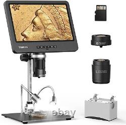 TOMLOV Digital Microscope HDMI LCD Soldering Microscopes Video Camera for Kids