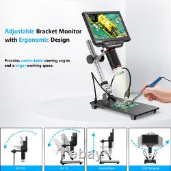 TOMLOV HDMI Digital Microscope 1200X 7 LCD Coin Micro Soldering Microscope 32GB