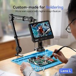 TOMLOV LCD Digital Microscope 2000x 10.1 Coin Microscope Electronic Repair Mat