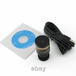 UK SWIFT 40X-2500X LED Lab Biological Binocular Compound Microscope w USB Camera