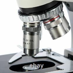 UK SWIFT 40X-2500X Lab Trinocular Compound Microscope LED Digital with 5MP Camera