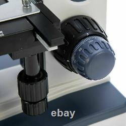 UK SWIFT 40X-2500X Lab Trinocular Compound Microscope LED with 5MP Digital Camera