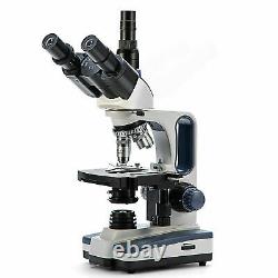 UK SWIFT 40X-2500X Lab Trinocular Compound Microscope LED with USB Digital Camera