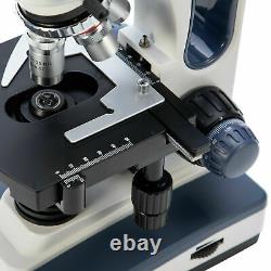 UK SWIFT 40X-2500X Lab Trinocular Compound Microscope LED with USB Digital Camera