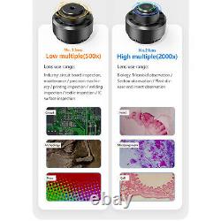 Upgrade 12MP 7 HD Industrial Digital microscope Camera 0-2000x Magnifier / N9S8