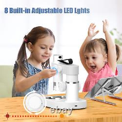 WiFi Digital Microscope 1080P 300X USB Microscope Camera for Kids 8 LED Lights