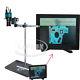 Wide Field 14mp Hdmi Usb Industry Digital Microscope Camera Dual Arm Table Stand