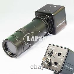 100x Digital Industrial Microscope Camera Bnc Av Tv + C Mount Lens + 7 Moniteur