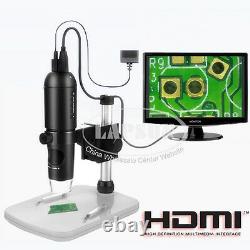 10x-200x 1080p Hdmi Usb Hd Digital Lab Microscope Caméra Tf Carte Enregistreur Vidéo
