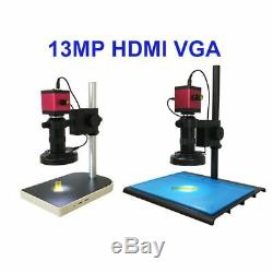 13mp Hdmi Vga / 22mp Hd Usb Tf Microscope Monoculaire Appareil Photo Numérique Objectif 56 Led LI