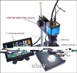 14mp Tv Hdmi Usb Industrie C-mount Caméra Numérique Microscope Tf Carte + 180x Le Eq