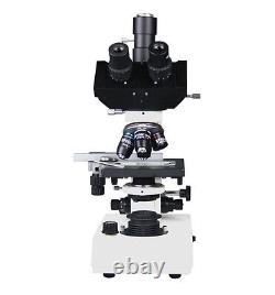 2000x Trinocular Professional Vet 3d Stage Led Microscope Avec Caméra Usb 5mpix