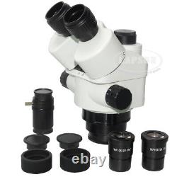 3.5-90x Trinoculaire Zoom Stéréo Microscope 1080p 60fps Digital-mount Caméra LCD