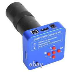 38mp Hdmi Usb Microscope Caméra Vidéo Industriel Microscope Avec Le Kit D'objectif 100x