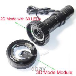 3d Stéréo & 2d 200x Zoom C-mount Lens Led F Caméra Numérique De Microscope Industriel