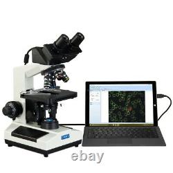 40x-2000x Brighter Darkfield Compound Intégré 3mp Digital Camera Led Microscope