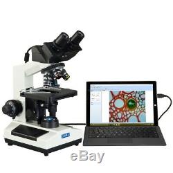 40x-2000x Intégré 3mp Appareil Photo Numérique Binocular Lab Composé Led Microscope