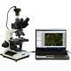 40x-2000x Led Darkfield Biologique Microscope Trinoculaire + 2mp Usb Appareil Photo Numérique