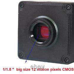 4k Hdmi Usb 3 Industrial Digital Video 20x-180x Lens Microscope Camera Measuring