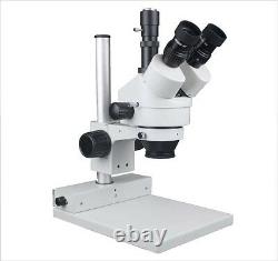 7-45x Digital Zoom Stéréo Trinoculaire Pcb Plant Gen Rock Microscope W Caméra