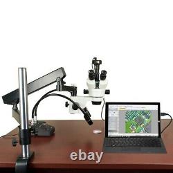 7-45x Stereo Microscope+articulating Arm Stand+6w Led Light+5.0mp Appareil Photo Numérique