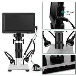 7 Microscope numérique 200X-1600X avec support métallique, caméra vidéo 1080P et enregistreur, vision sur PC