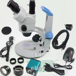 7x-45x Zoom Simul-focal Stéréo Trinoculaire 1080p Hdmi Caméra De Microscope Numérique