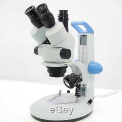 7x-45x Zoom Simul-focale Trinoculaire Stéréo Microscope Pour Appareil Photo Numérique C / Cs
