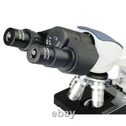 Amplificateur 40x-2500x Microscope À Led Binoculaire + Appareil Photo Numérique 5mp + Diapositives