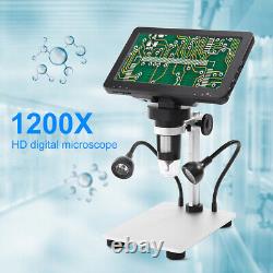 Amplificateur D'endoscope De Microscope Numérique Usb Haute Définition 1200x De 7 Pouces #