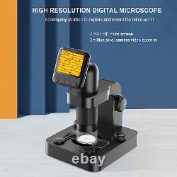 Amplificateur De Microscope Numérique Portable 20-100x Magnification Avec Base