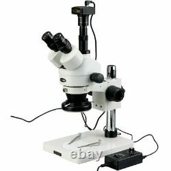 Amscope 3.5x-90x Zoom Stéréo Microscope 5mp Caméra Usb Numérique + Lumière De Bague Led