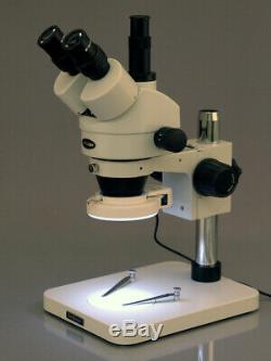 Amscope 3.5x-90x Zoom Stéréomicroscope 3mp Appareil Photo Numérique + 144 Led Multi-usage Lab
