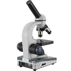 Amscope 40-1000x Led Étudiant Microscope + Usb Appareil Photo Numérique Gros & Fine Focus