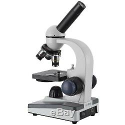 Amscope 40-1000x Led Étudiant Microscope + Usb Appareil Photo Numérique Gros & Fine Focus
