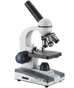 Amscope 40-1000x Microscope Led Étudiant + Appareil Photo Numérique Usb Coeurs & Fine Focus