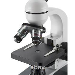 Amscope 40-1000x Microscope Led Étudiant + Appareil Photo Numérique Usb Coeurs & Fine Focus