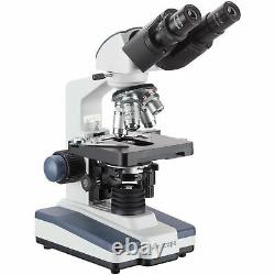 Amscope 40-2000x Microscope Binoculaire Composé 3d Stage+1.3mp Caméra Numérique Led