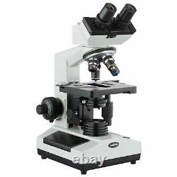 Amscope 40-2000x Microscope Numérique Composé Binoculaire + Caméra Usb 3mp Intégrée