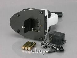 Amscope 40x-1000x Cordless Compound Microscope + Camera Top & Bottom Led Lights