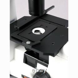 Amscope 40x-1000x Long Distance Plan Microscope Inversé + Appareil Photo Numérique 5mp