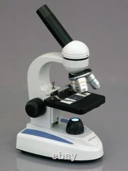 Amscope 40x-1000x Verre Optique Microscope Étudiant Numérique + Caméra Usb 2mp