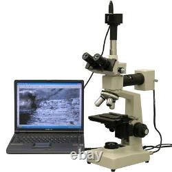 Amscope 40x-1600x Microscope Métallurgique Léger + Caméra 10mp